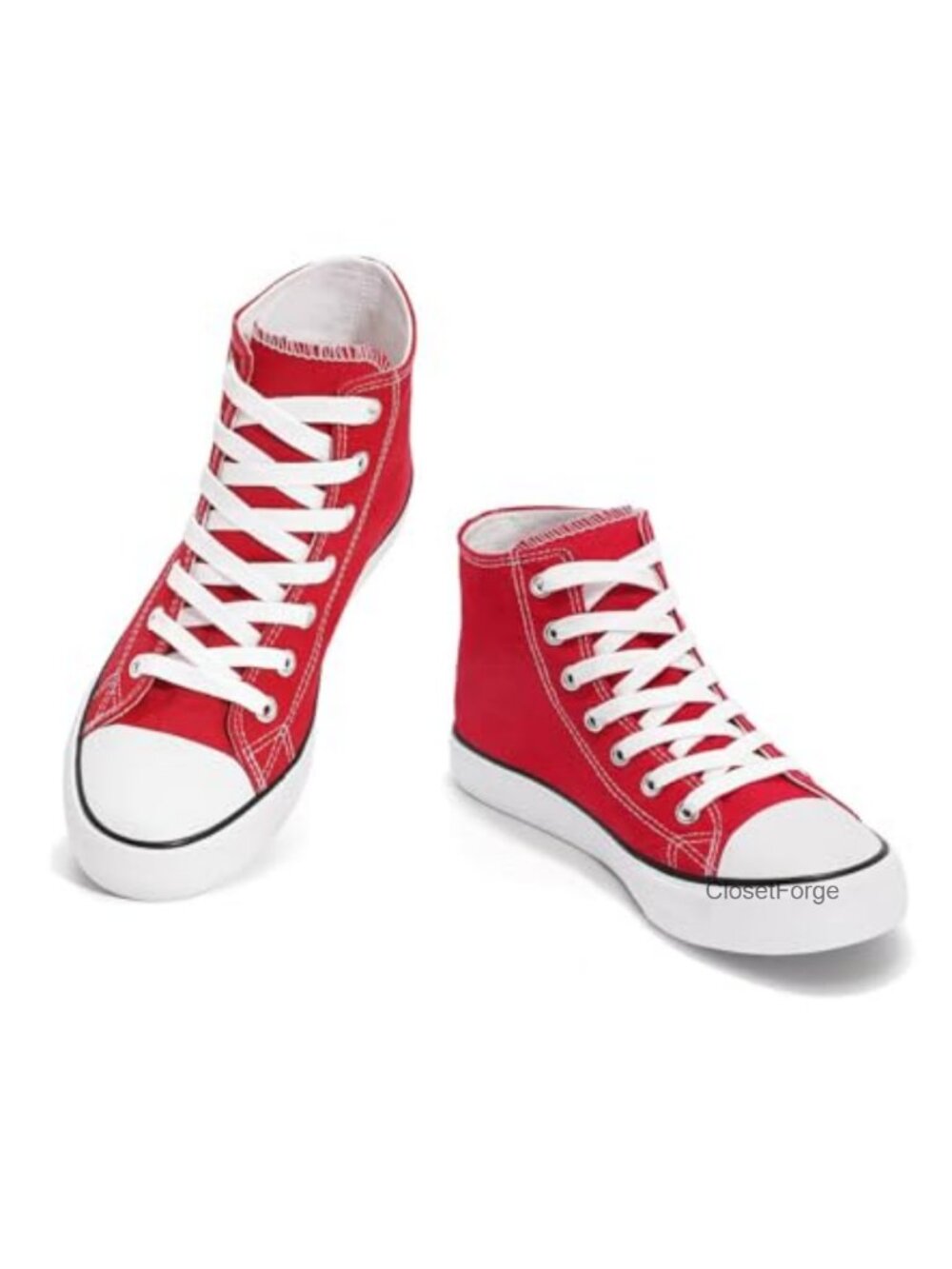 Womens High Top Canvas Sneakers Lace Up Fashion Tennis Walking Shoes
